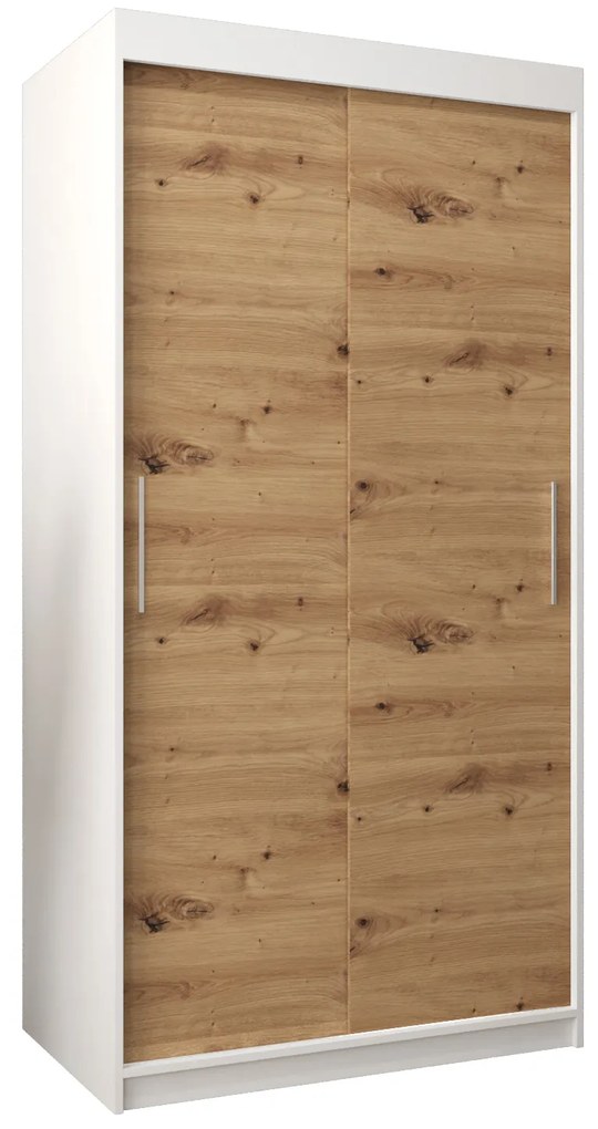 Ruhásszekrény 100 cm Toki (matt fekete + artisan tölgy). 1064791