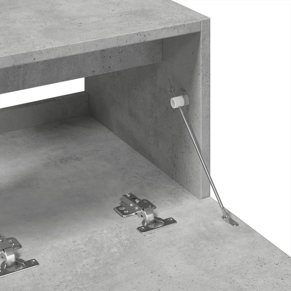betonszürke szerelt fa mosdószekrény 78 x 37 x 59 cm