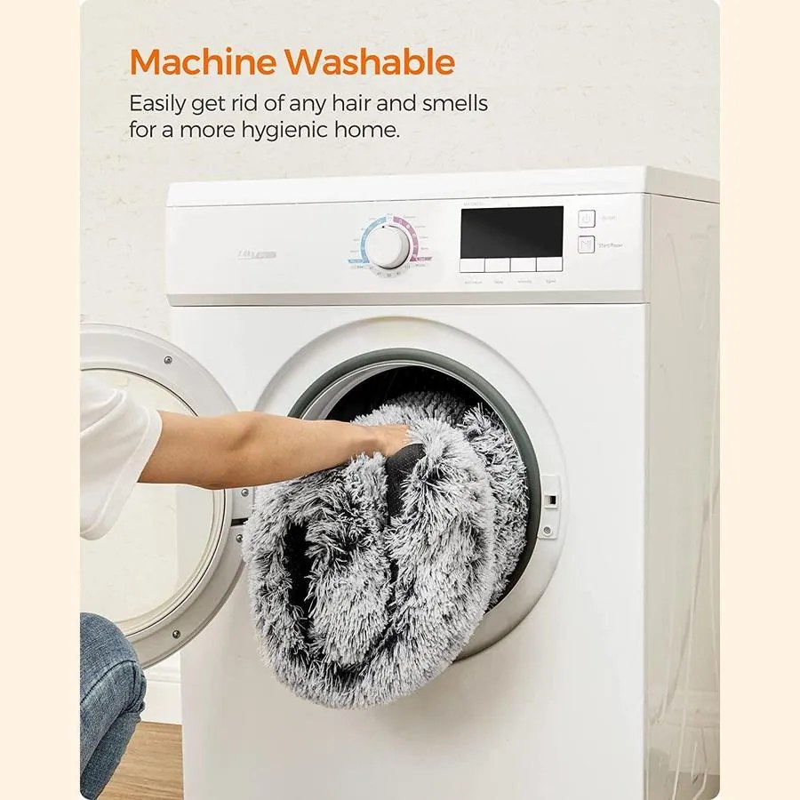 Kisállat fekhely, párnázott, mosható kutyafekhely, világosszürke | FEANDREA