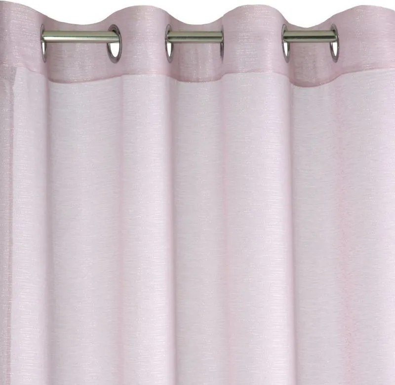 Kész drapéria karikákon 140x250cm Rózsaszín