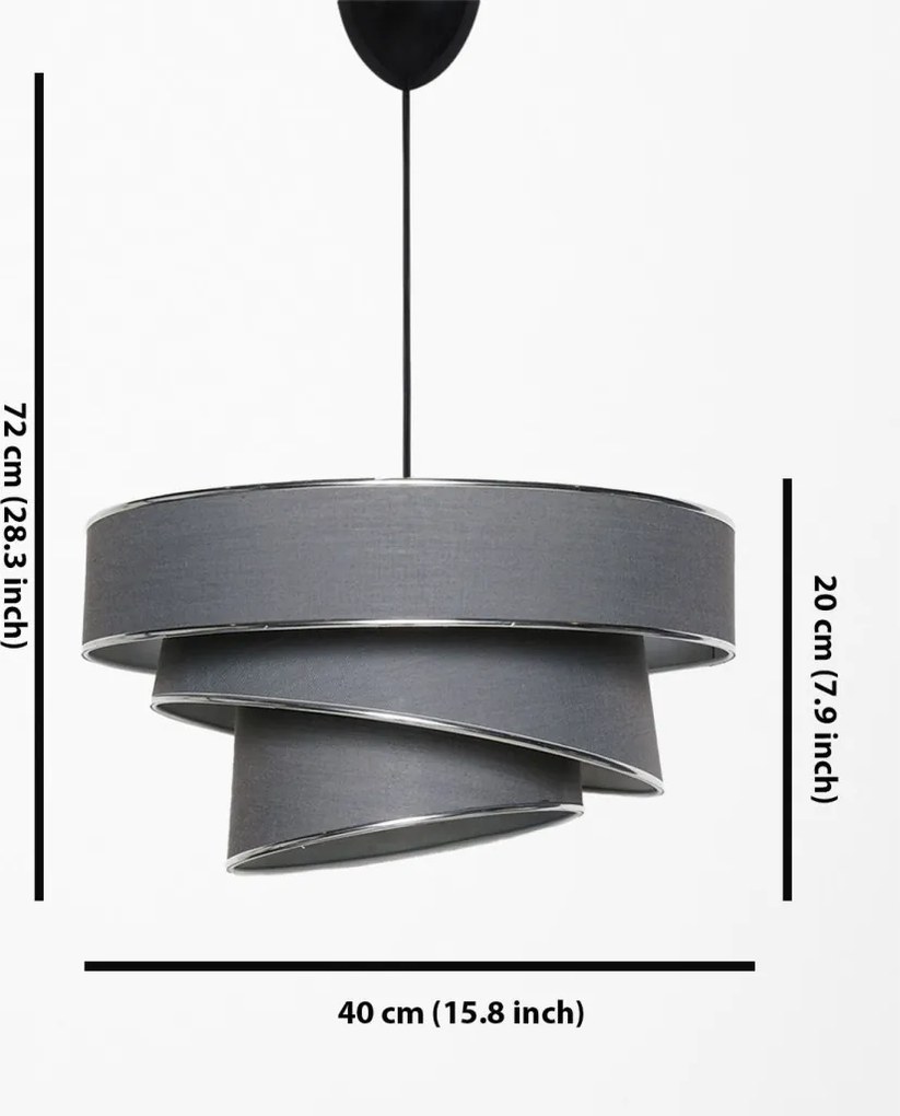 Couper függőlámpa, antracit-ezüst