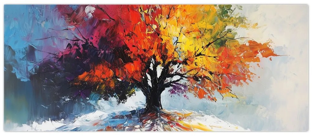 Kép - Színes fa (120x50 cm)