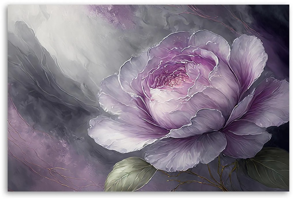 Gario Vászonkép Absztrakt bazsarózsa virág Méret: 120 x 80 cm