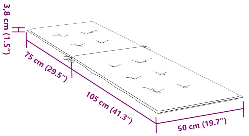 piros kockás nyugágypárna (75+105) x 50 x 4 cm
