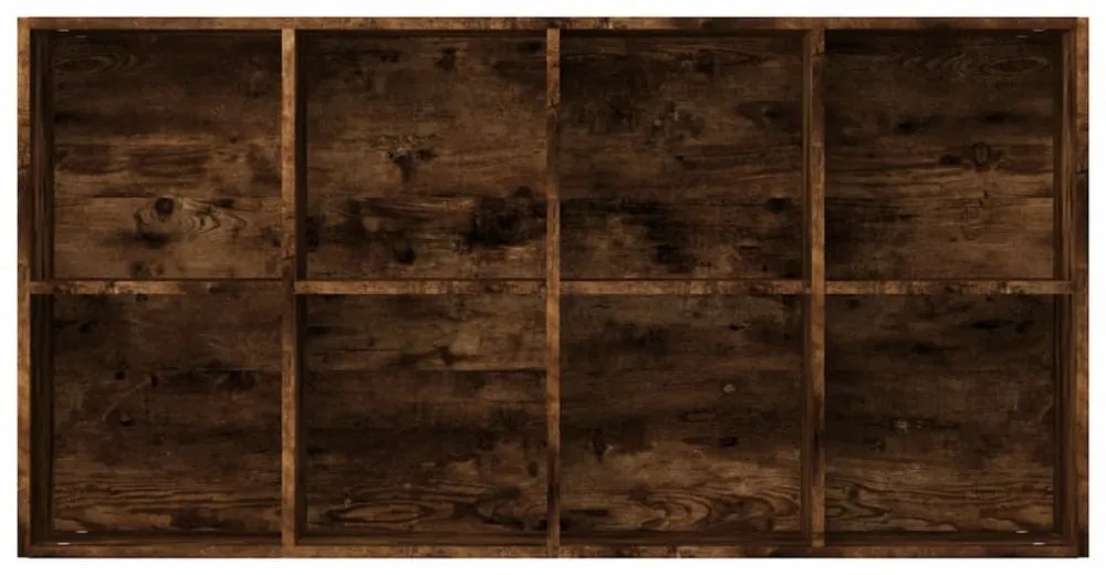 füstös tölgy szerelt fa könyv-/tálalószekrény 66 x 30 x 130 cm
