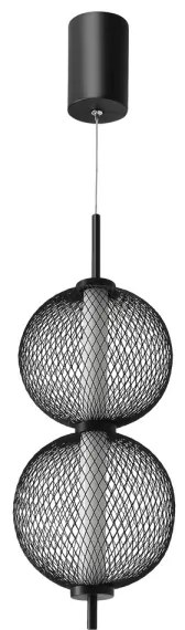 PUMA LED zsinóros függeszték LED/10W/230V, átm. 14 cm, fekete