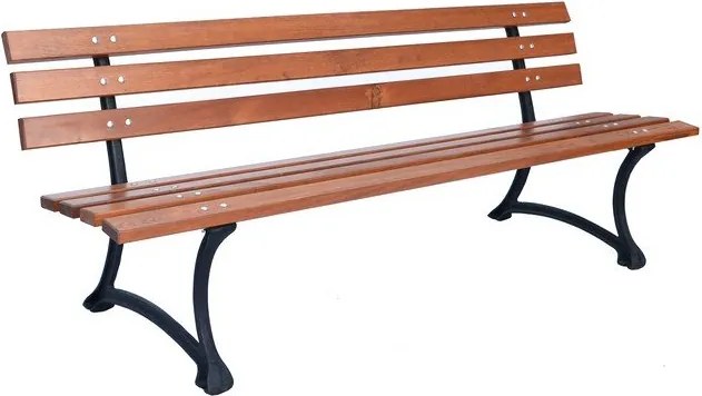 Natúr színű tömörfa kerti pad – Rojaplast