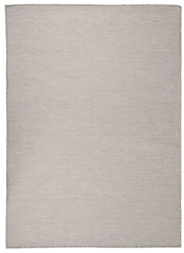 tópszínű lapos szövésű kültéri szőnyeg 200 x 280 cm