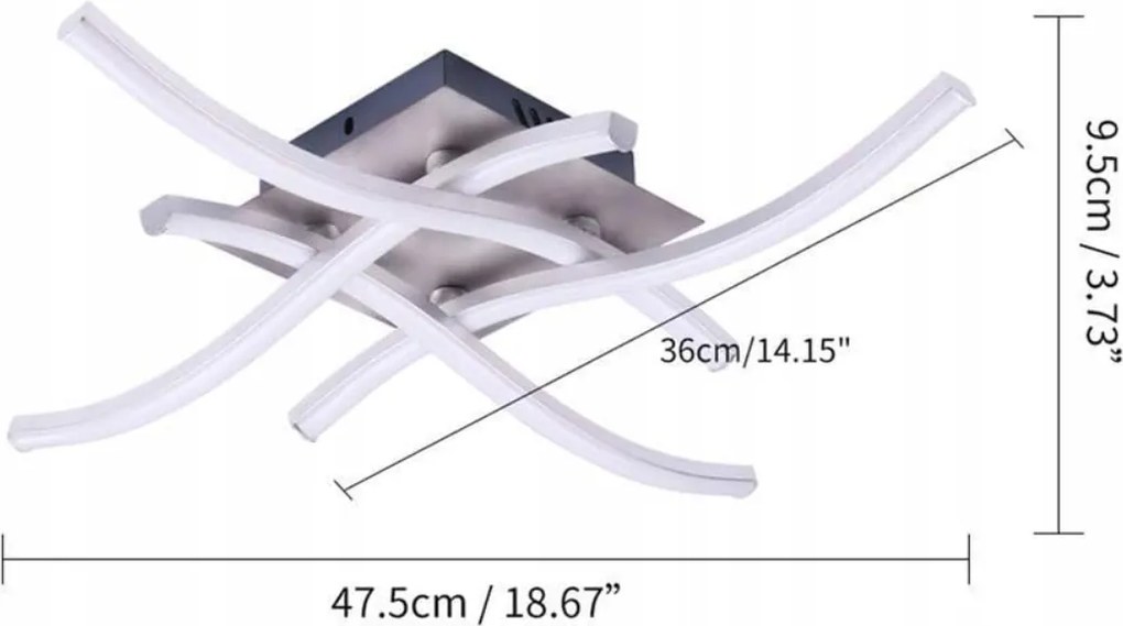 Allomn Led Mennyezeti Lámpa 24 W