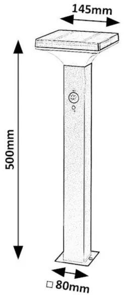 Rabalux 77045 - GELEEN LED napelemes lámpa LED/4W/3,7V IP44 fekete