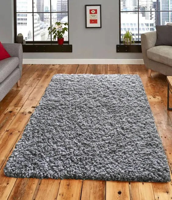 Csillogó szürke shaggy Szőnyeg 80 x 300 cm