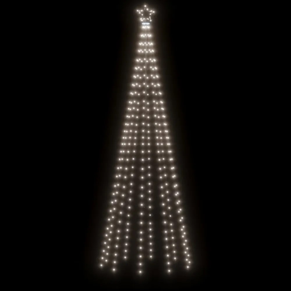 hideg fehér fényű karácsonyfa tüskével 310 LED-del 300 cm