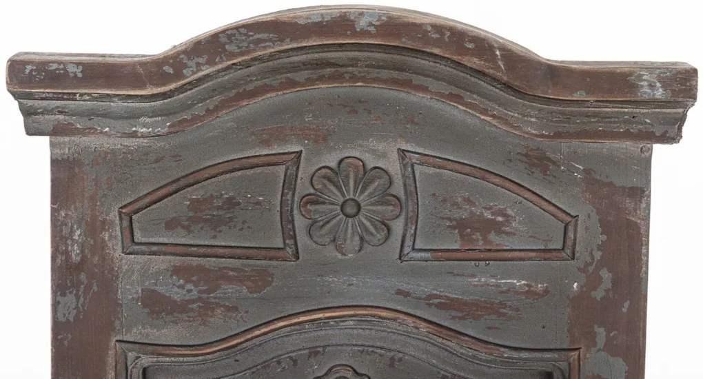 Casa Roma Siena nagyméretű sötétbarna vintage fa ajtó mintájú faldekoráció 137x41x4,5cm