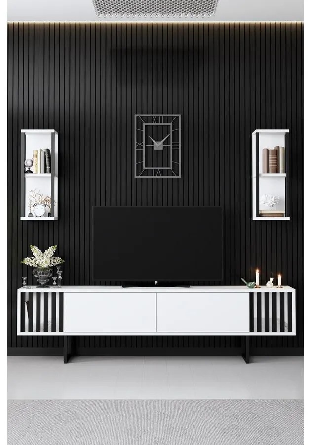 TV szekrény Chrome Line - White, Black