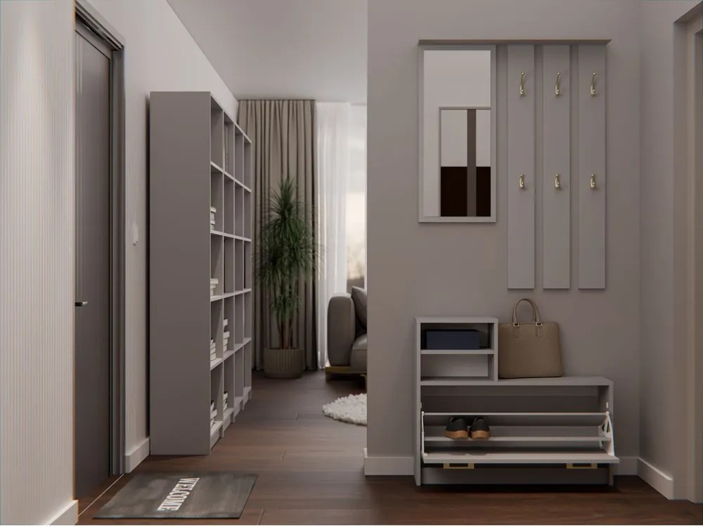 Faenza GAR előszobafal, 85x180x24 cm, agyag színű