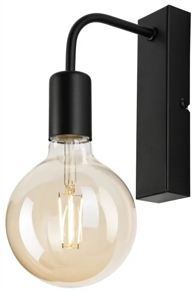 Fali lámpa ASTRID 1xE27/60W/230V matt fekete
