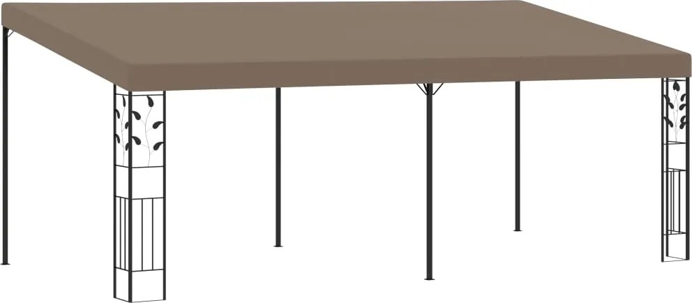vidaXL tópszínű falra szerelhető pavilon 6 x 3 x 2,5 m