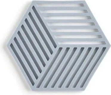 Hexagon szürkéskék szilikonos edényalátét - Zone