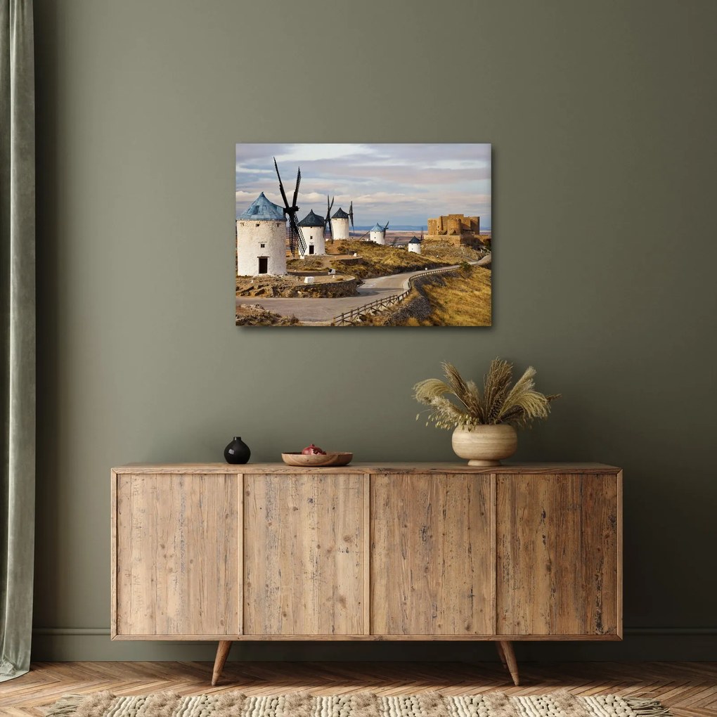 Kép - Consuegra szélmalmai, Spanyolország (70x50 cm)