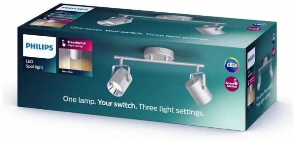 Philips 50662/14/P0 - BYRE LED spotlámpa 2x4,3W 230V 2200/2500/2700K