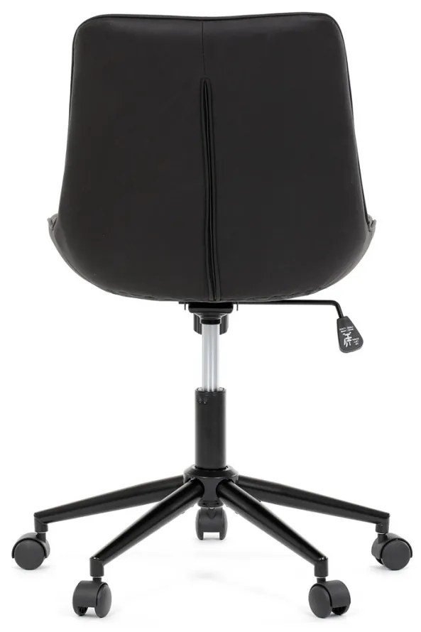 Scaun pivotant de birou cu tapițerie din material negru. KA-V3120
