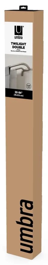 Acél bővíthető dupla függönykarnis 76 - 213 cm Twilight – Umbra