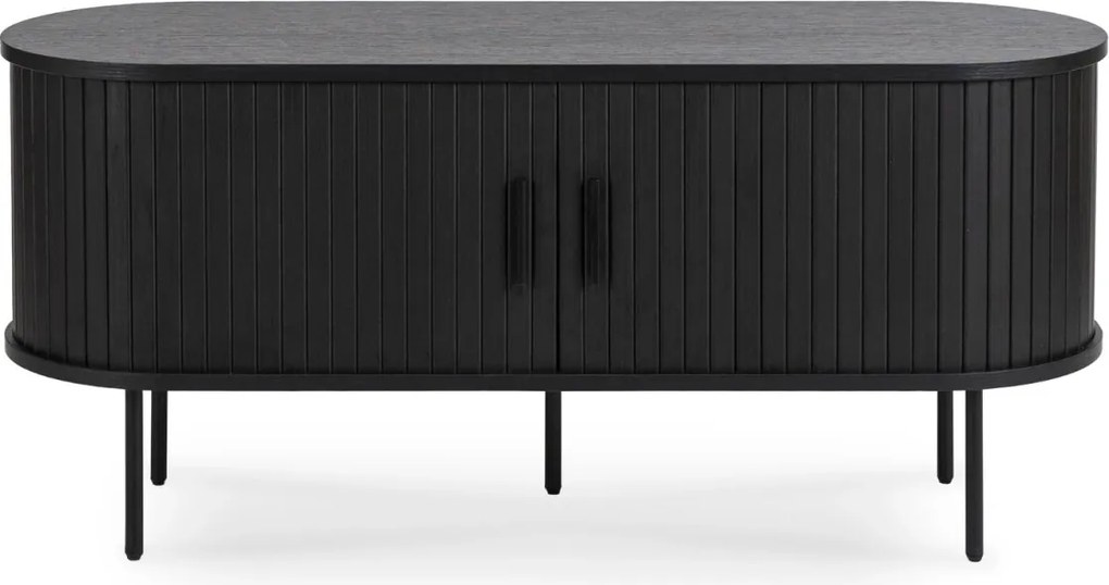 TV-állvány 120 cm, 2 ajtóval, fekete TRISH