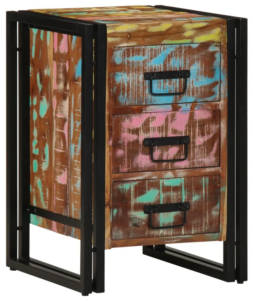 Éjjeliszekrény 40 x 35 x 50 cm tömör újrahasznosított fa