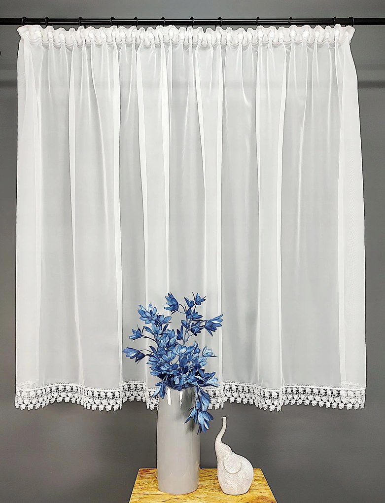 Kész függöny 260x130 fátyol gipiurával elegáns konyha szoba rövid