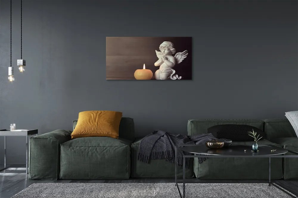 Canvas képek Ima angyal gyertya 100x50 cm