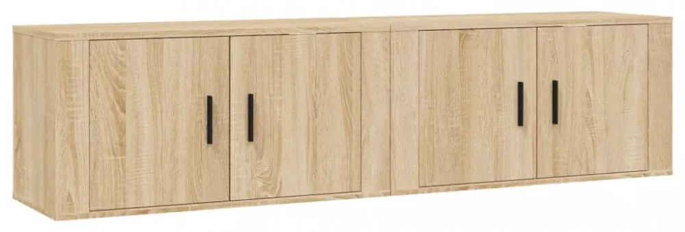 2 db sonoma tölgy színű fali TV-szekrény 80 x 34,5 x 40 cm