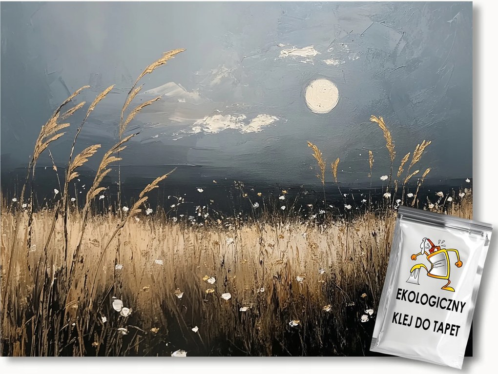 Fotótapéta Flizelina Absztrakt Éjszaka Hold Mező Gabona Kalászok 312x219 ragasztó