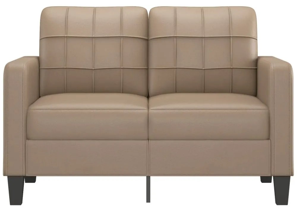 2 személyes cappuccino színű műbőr kanapé 120 cm