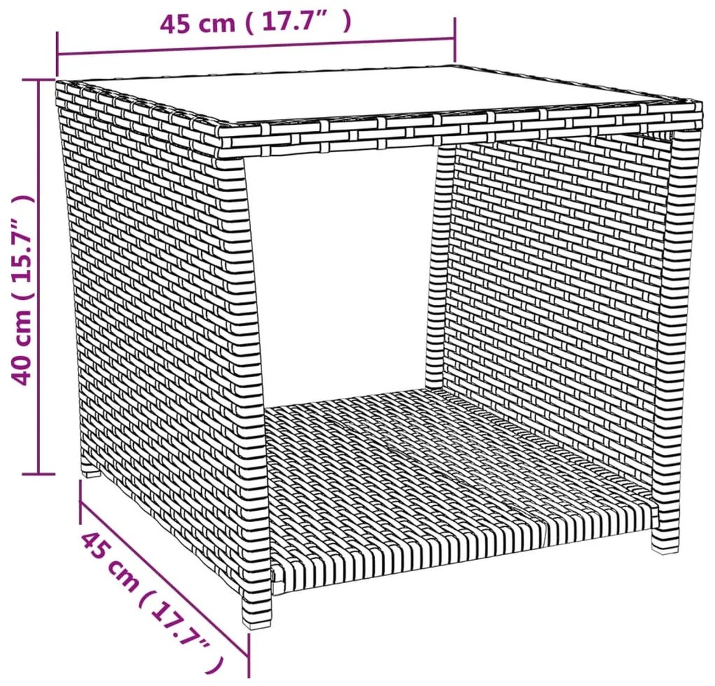 2 részes szürke polyrattan kerti étkezőgarnitúra párnákkal