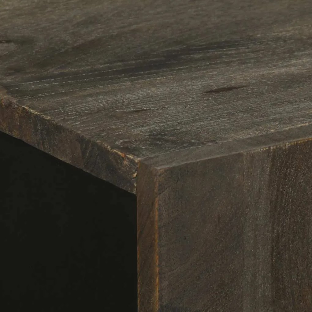 Sideboard Fekete 60x33x75 cm tömörfa Mango