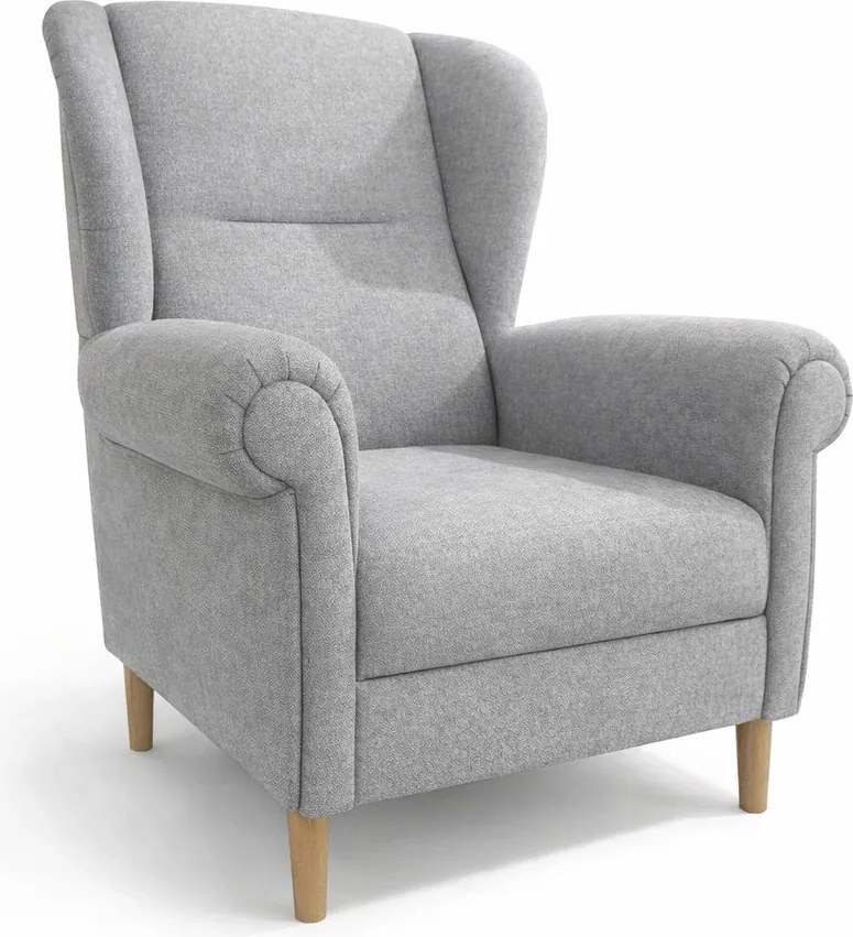 Világosszürke füles fotel Swan – Ropez