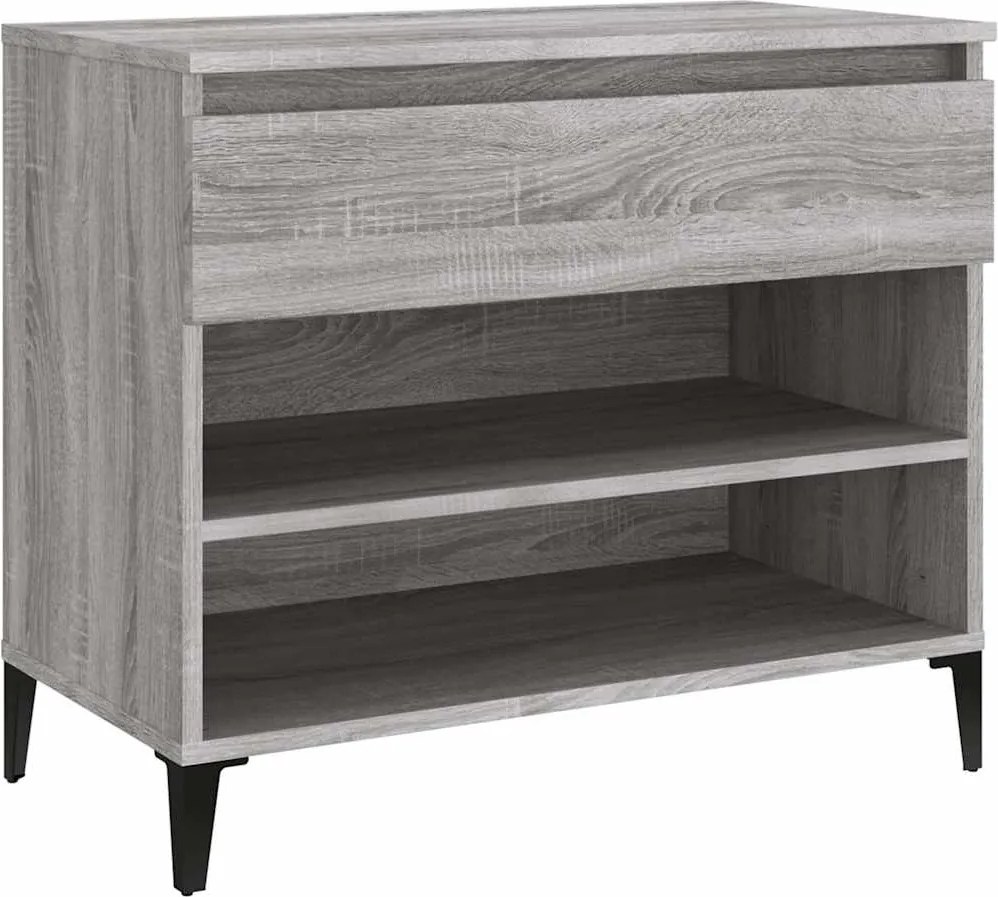 vidaXL szürke sonoma színű szerelt fa cipősszekrény 70x36x60 cm