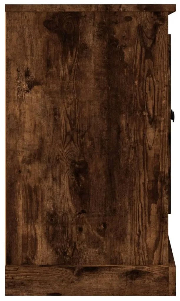 füstös tölgy színű szerelt fa tálalószekrény 100x35,5x60 cm