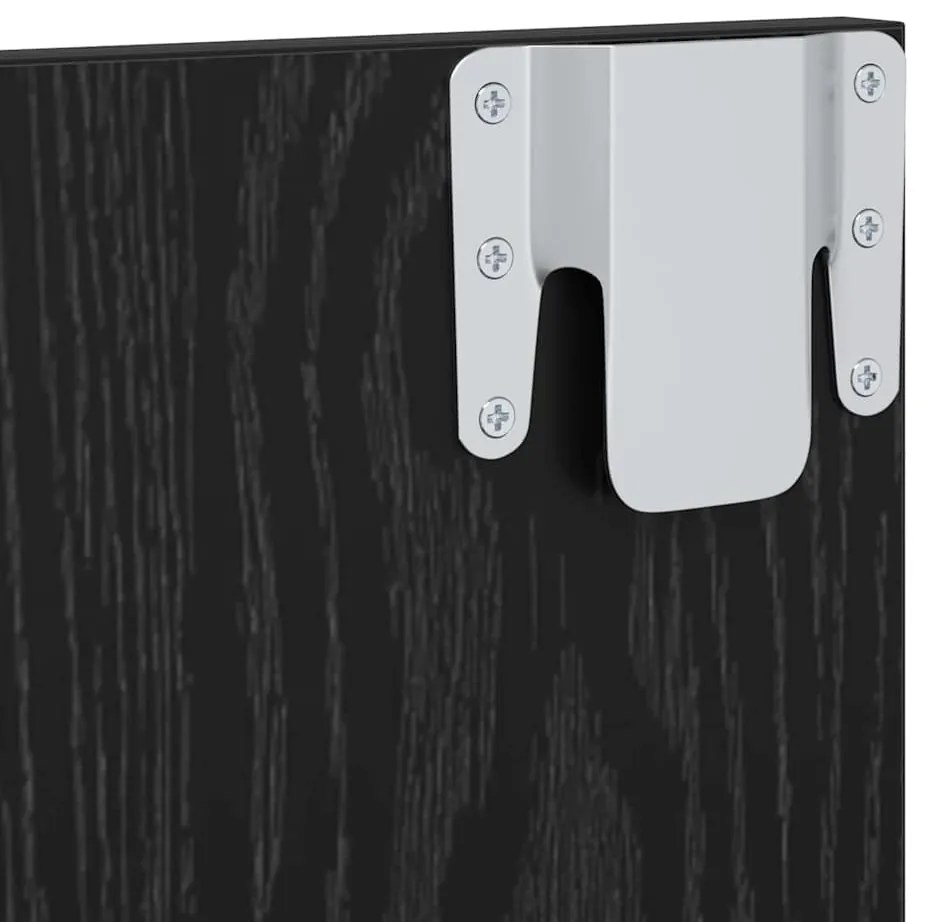 Fali TV Szekrény Musta tammi 120 x 23.5 x 90 cm Faanyag