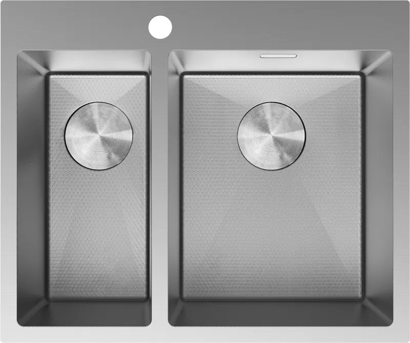 Mexen Flexo acél mosogató 1,5 rekeszes 610 x 510 mm, inox HC - 6446611500-01HC