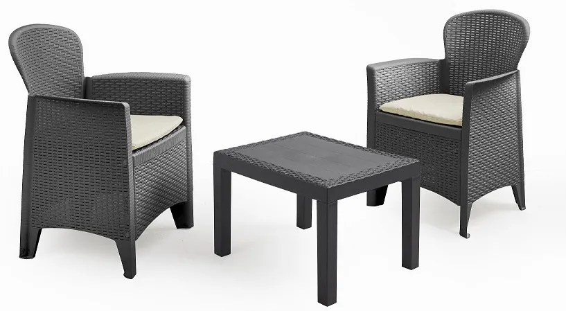 Tikka 2 személyes kerti bútor szett Antracit X