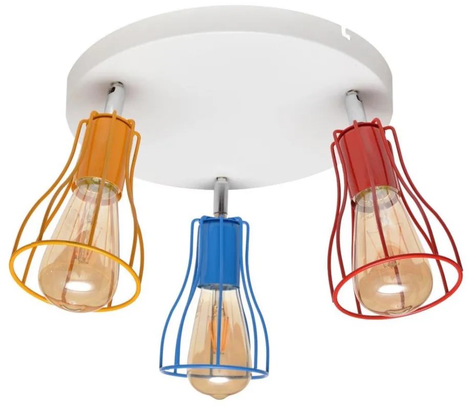 Spotlámpa TUBE II 3xE27/15W/230V narancssárga/kék/piros