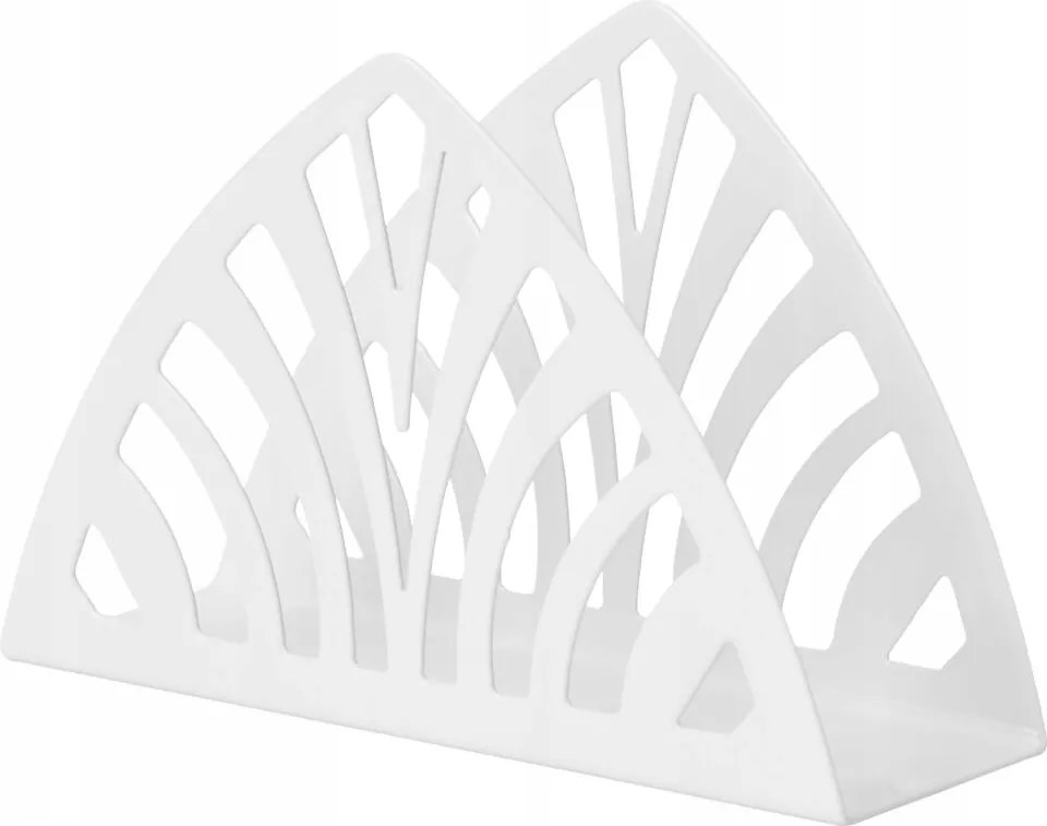 Szalvétatartó, fehér, fém