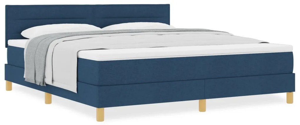 Box Spring Ágy matraccal Kék 180x200 cm Szövet