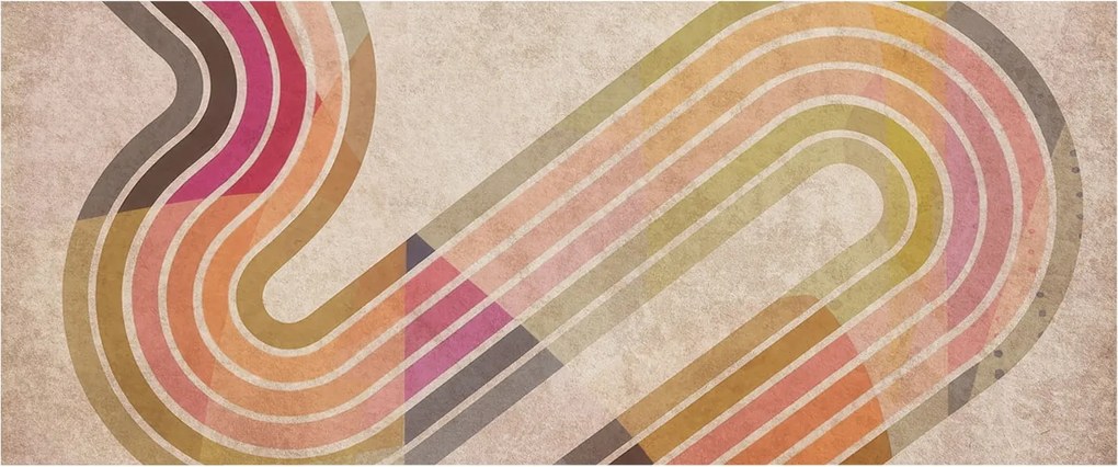 Fotótapéta Flizelin Dekoratív Hálószoba Geometrikus vonalak 250x104