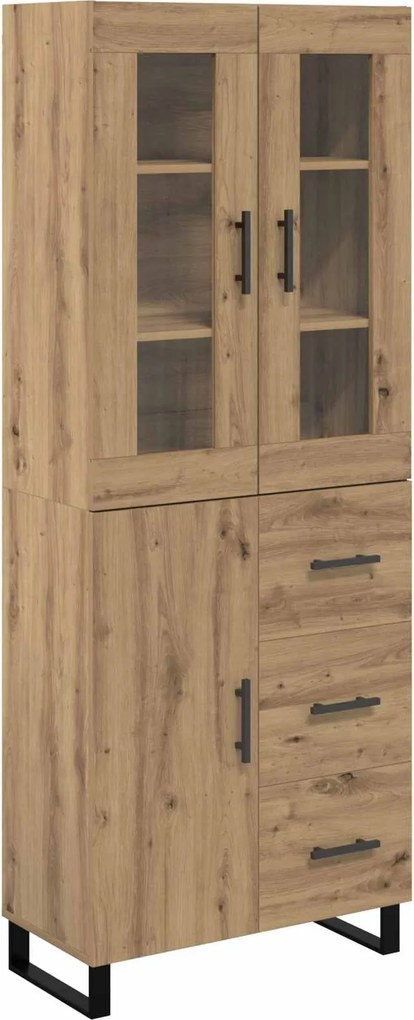 vidaXL Magasfiú fiókkal 2 pcs Artisan tölgy Faanyag