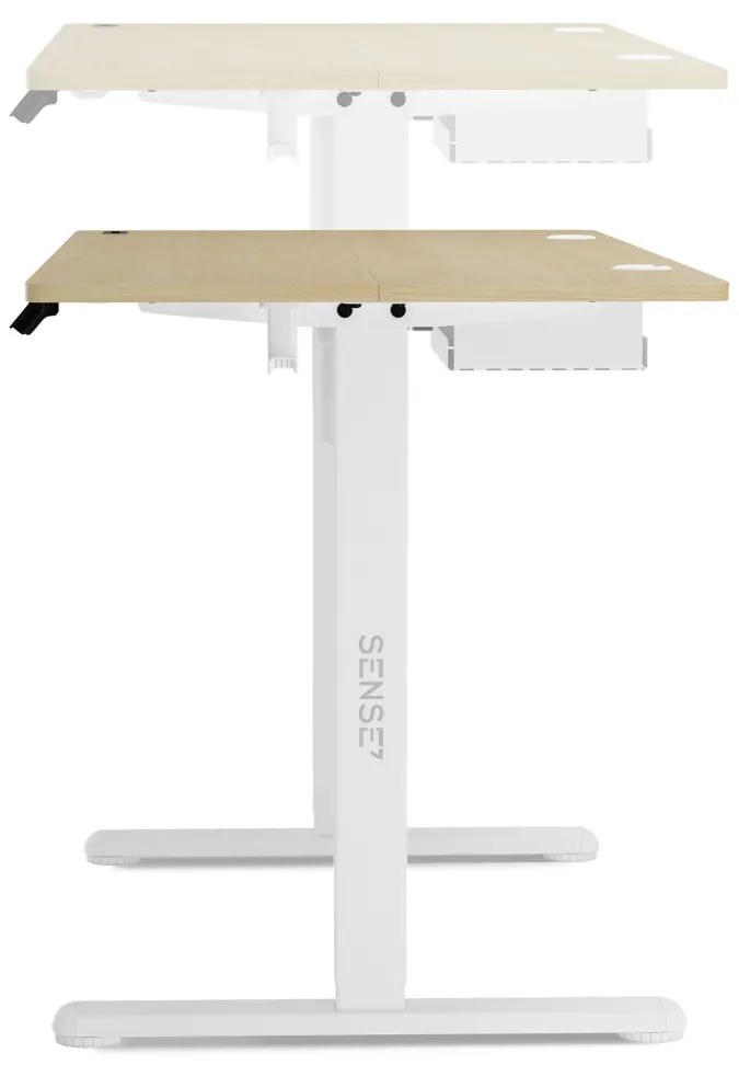 Állítható magasságú elektromos íróasztal Nojo 120x60cm fehér fenyő