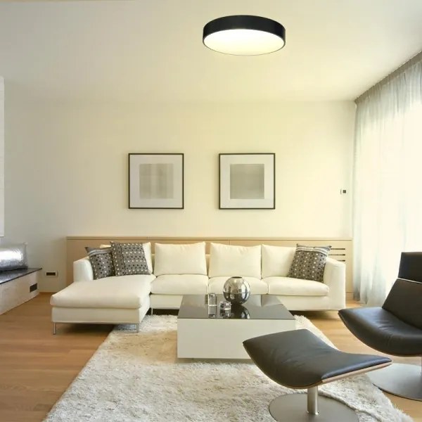 LED Dimmelhető mennyezeti lámpa LED/50W/230V 3000-6500K fekete + távirányítás