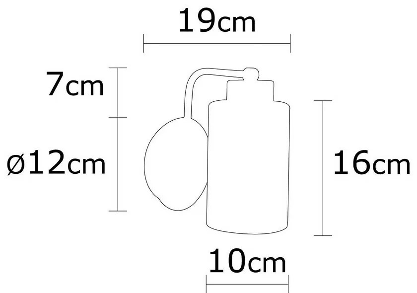 Balcova - N-340 fali lámpa, ezüst/fehér