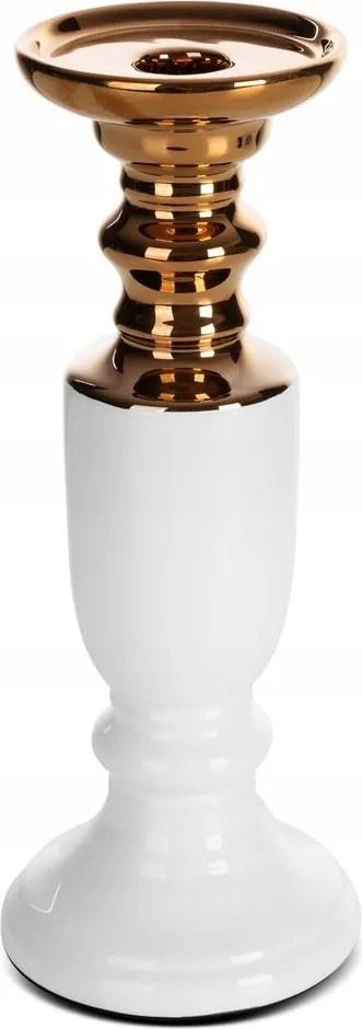 Dekorációs gyertyatartó Lari 10x26 Eurofirany fehér arany